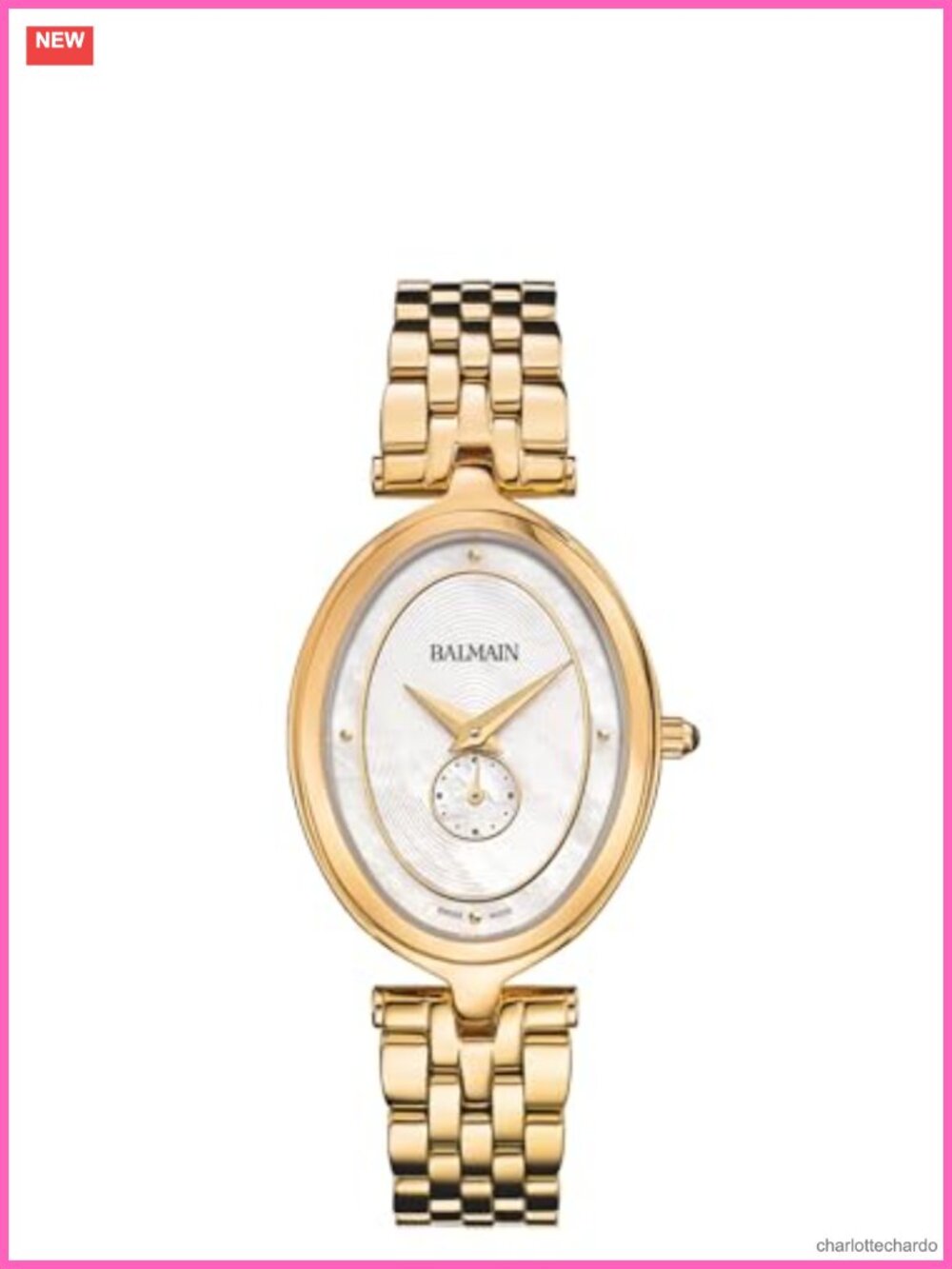 Swiss Quartz Oval Watch with Stainless Steel 316L Band